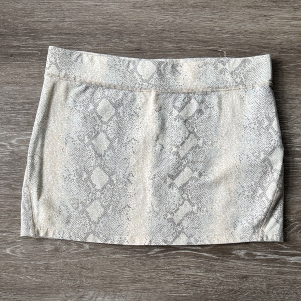 Hurley Neutral Snake-Print Mini Skirt